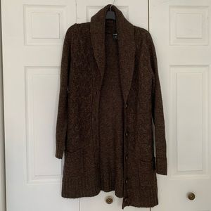 It’s Our Time Long Brown Knit Cardigan